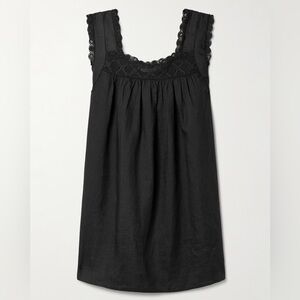 Doen Almadia crochet-trimmed ramie mini dress